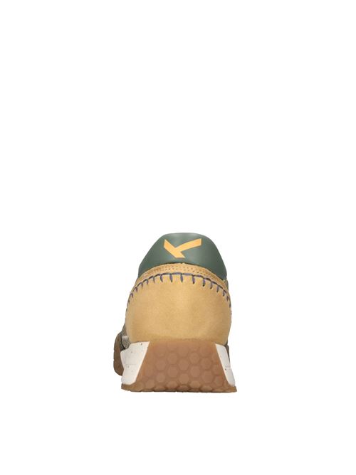 Sneakers in camoscio ecopelle e tessuto KEH NOO | S00KW9757KHAKY-PURPLE-GIALLO